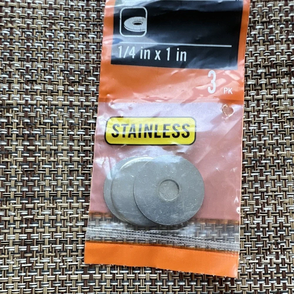 Everbilt Stainless Steel Fender Washers 1/4 in Hole x 1 in OD, 3 Pack